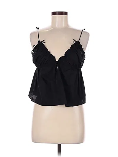 Pre-owned Zara Sleeveless Blouse In Black