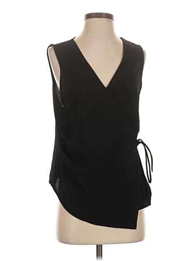 Pre-owned Zara Sleeveless Blouse In Black