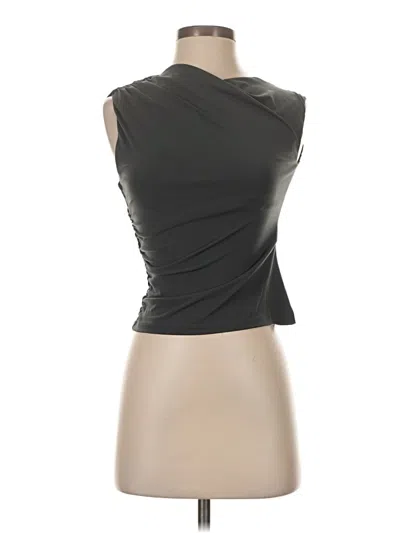 Pre-owned Zara Sleeveless Blouse In Black