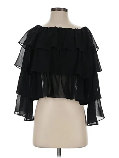 Pre-owned Zara Sleeveless Blouse In Black