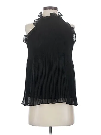 Pre-owned Zara Sleeveless Blouse In Black