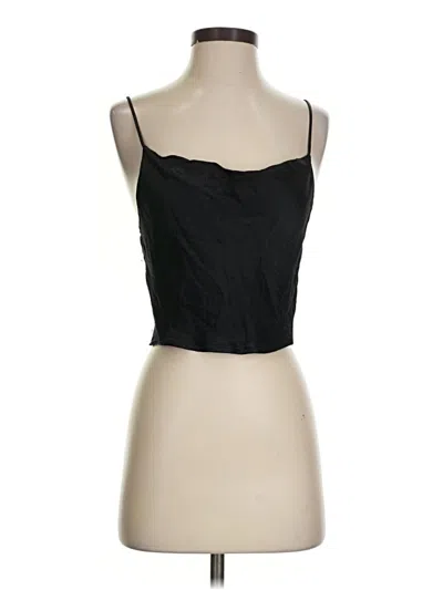 Pre-owned Zara Sleeveless Blouse In Black