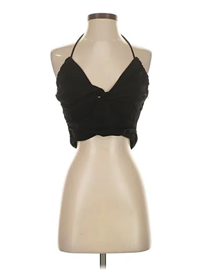 Pre-owned Zara Sleeveless Blouse In Black