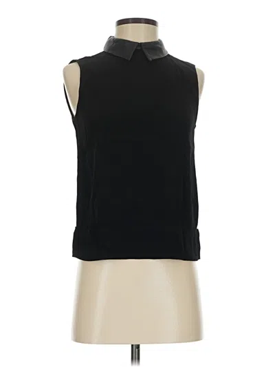 Pre-owned Zara Sleeveless Blouse In Black