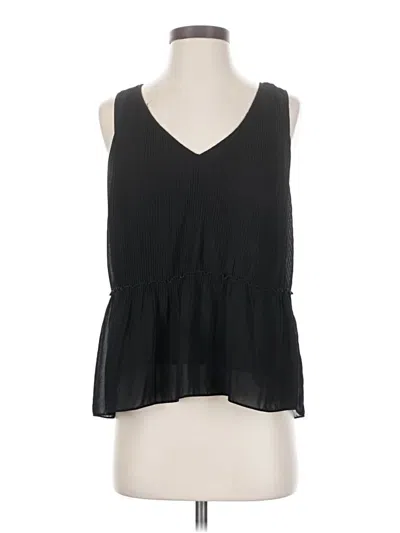 Pre-owned Zara Sleeveless Blouse In Black