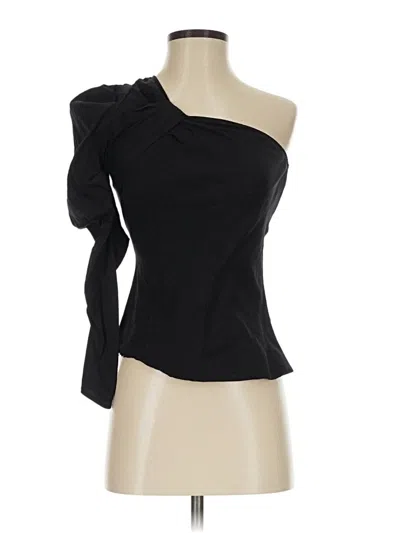 Pre-owned Zara Sleeveless Blouse In Black