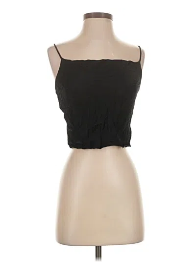 Pre-owned Zara Sleeveless Blouse In Black