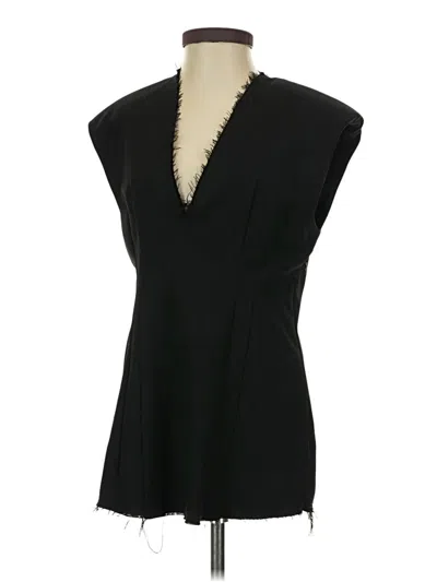 Pre-owned Zara Sleeveless Blouse In Black