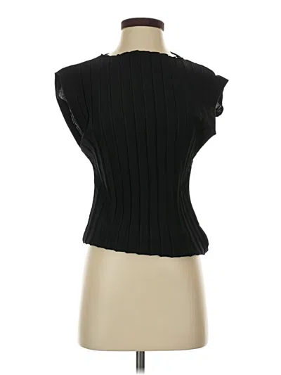 Pre-owned Zara Sleeveless Blouse In Black