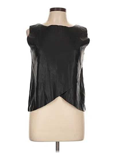 Pre-owned Zara Sleeveless Blouse In Black