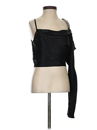Pre-owned Zara Sleeveless Blouse In Black