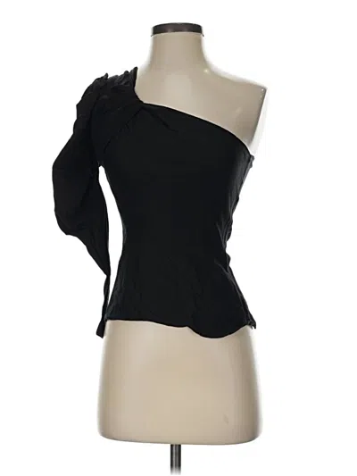 Pre-owned Zara Sleeveless Blouse In Black