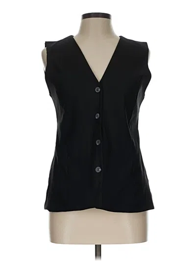 Pre-owned Zara Sleeveless Blouse In Black