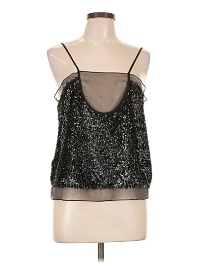 Pre-owned Zara Sleeveless Blouse In Black