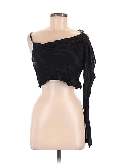 Pre-owned Zara Sleeveless Blouse In Black