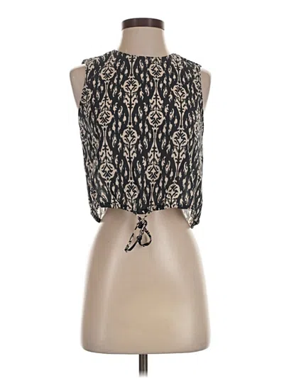 Pre-owned Zara Sleeveless Blouse In Black