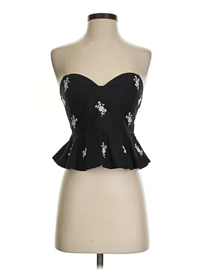 Pre-owned Zara Sleeveless Blouse In Black