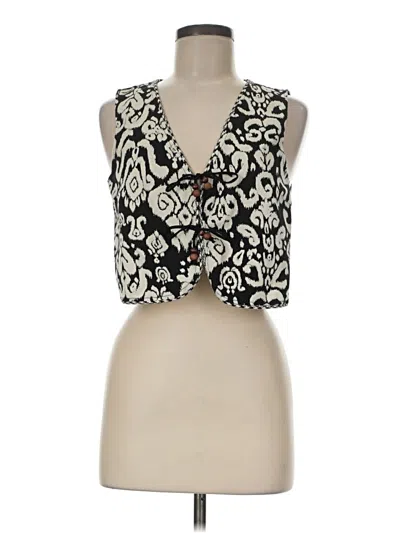 Pre-owned Zara Sleeveless Blouse In Black