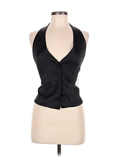 Pre-owned Zara Sleeveless Blouse In Black