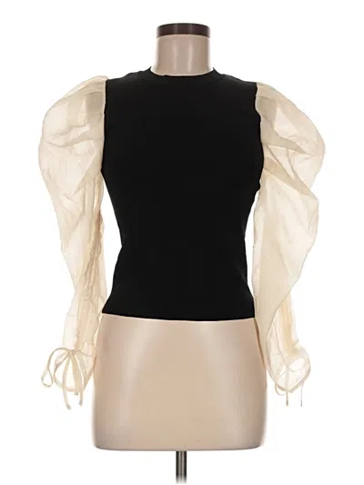 Pre-owned Zara Sleeveless Blouse In Black