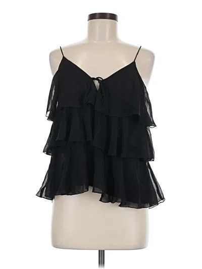 Pre-owned Zara Sleeveless Blouse In Black