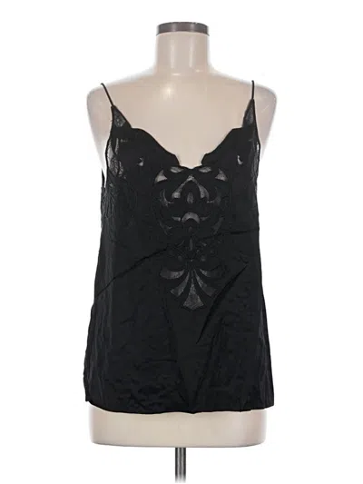 Pre-owned Zara Sleeveless Blouse In Black