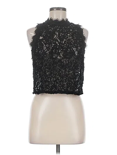 Pre-owned Zara Sleeveless Blouse In Black
