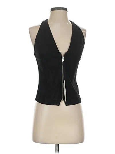 Pre-owned Zara Sleeveless Blouse In Black