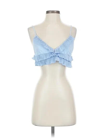 Pre-owned Zara Sleeveless Blouse In Blue