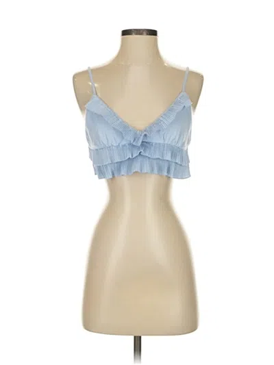 Pre-owned Zara Sleeveless Blouse In Blue