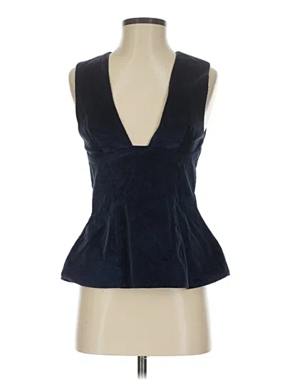 Pre-owned Zara Sleeveless Blouse In Blue