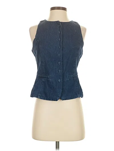 Pre-owned Zara Sleeveless Blouse In Blue