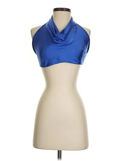 Pre-owned Zara Sleeveless Blouse In Blue