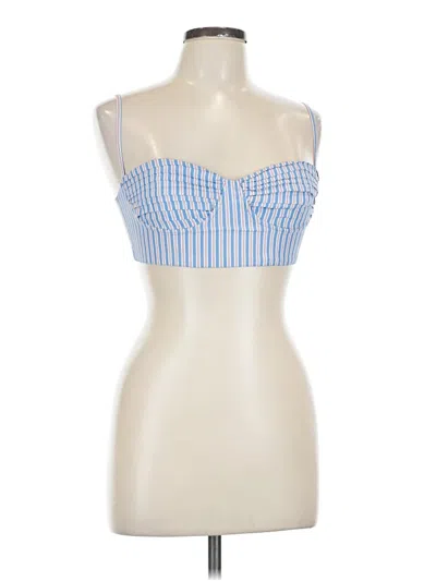 Pre-owned Zara Sleeveless Blouse In Blue