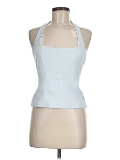 Pre-owned Zara Sleeveless Blouse In Blue