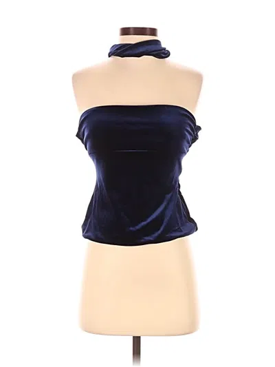 Pre-owned Zara Sleeveless Blouse In Blue