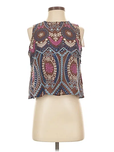 Zara Sleeveless Blouse In Blue