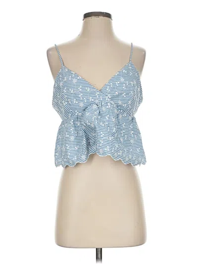 Pre-owned Zara Sleeveless Blouse In Blue
