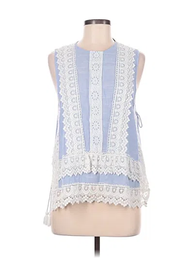Pre-owned Zara Sleeveless Blouse In Blue