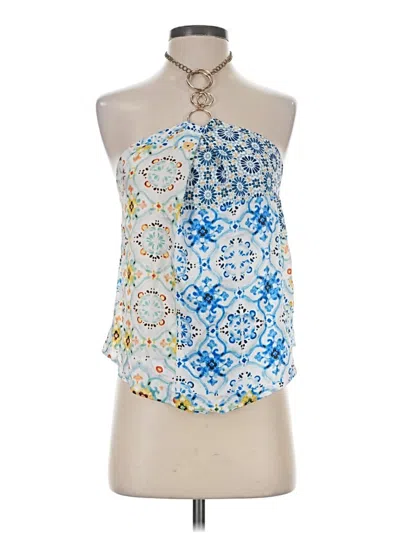 Pre-owned Zara Sleeveless Blouse In Blue