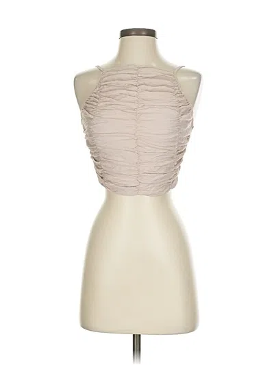 Pre-owned Zara Sleeveless Blouse In Brown