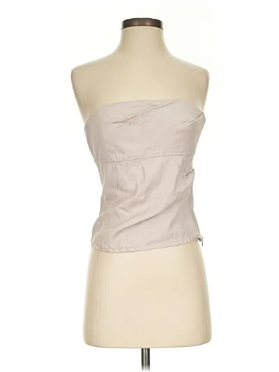 Pre-owned Zara Sleeveless Blouse In Brown