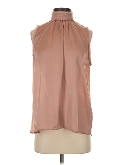 Pre-owned Zara Sleeveless Blouse In Brown