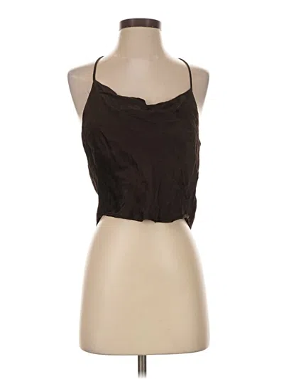 Pre-owned Zara Sleeveless Blouse In Brown