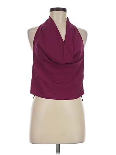 Zara Sleeveless Blouse In Burgundy