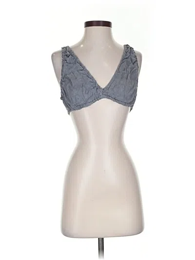 Pre-owned Zara Sleeveless Blouse In Gray
