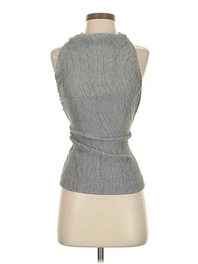 Pre-owned Zara Sleeveless Blouse In Gray