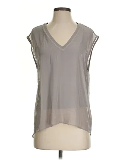 Pre-owned Zara Sleeveless Blouse In Gray