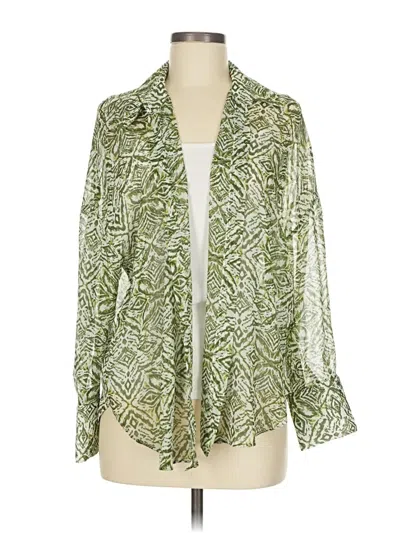 Pre-owned Zara Sleeveless Blouse In Green