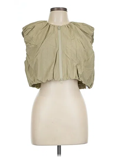 Pre-owned Zara Sleeveless Blouse In Green